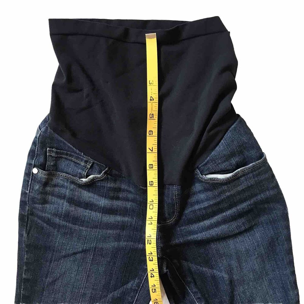 A Pea in the Pod XS Maternity Jeans Bootcut Secret Fit Belly Blue Denim Pullon - Picture 9 of 11